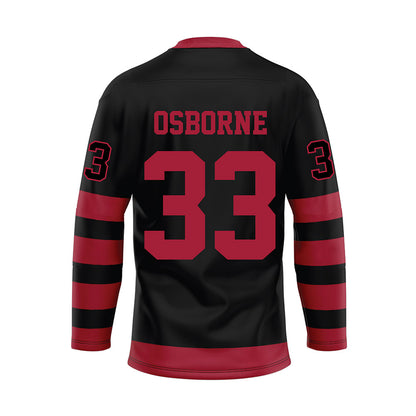 Alabama - NCAA Football : Hunter Osborne - Black Hockey Jersey