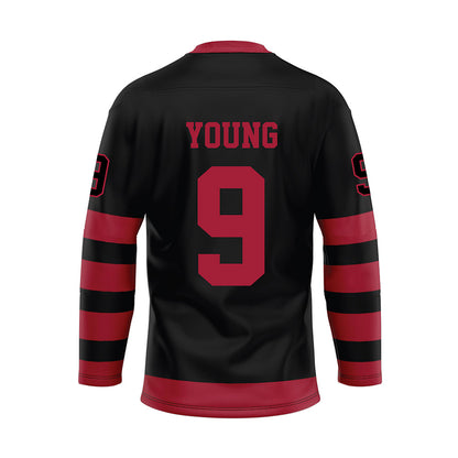 Alabama - NCAA Football : Richard Young - Black Hockey Jersey