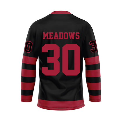 Alabama - NCAA Football : Derek Meadows - Black Hockey Jersey-1
