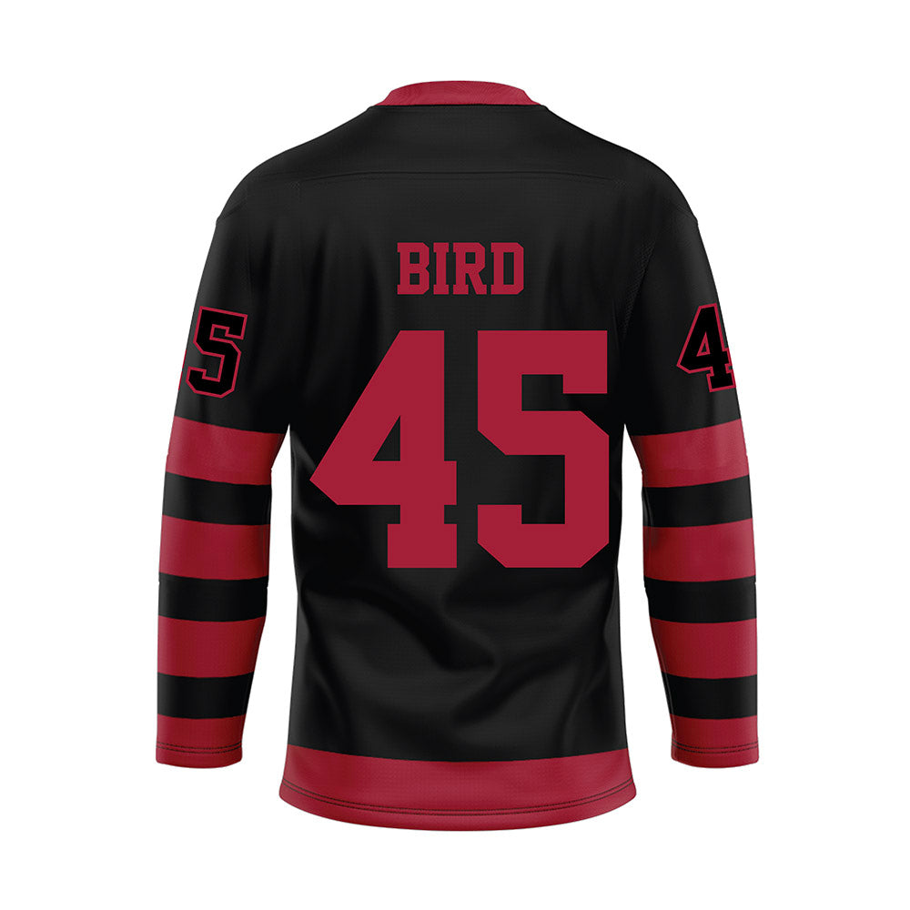 Alabama - NCAA Football : David Bird - Black Hockey Jersey-1