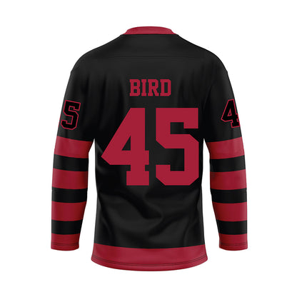 Alabama - NCAA Football : David Bird - Black Hockey Jersey-1