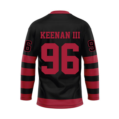 Alabama - NCAA Football : Tim Keenan III - Black Hockey Jersey