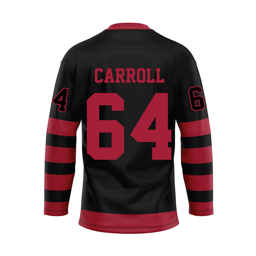 Alabama - NCAA Football : Michael Carroll - Black Hockey Jersey-1