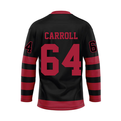 Alabama - NCAA Football : Michael Carroll - Black Hockey Jersey-1