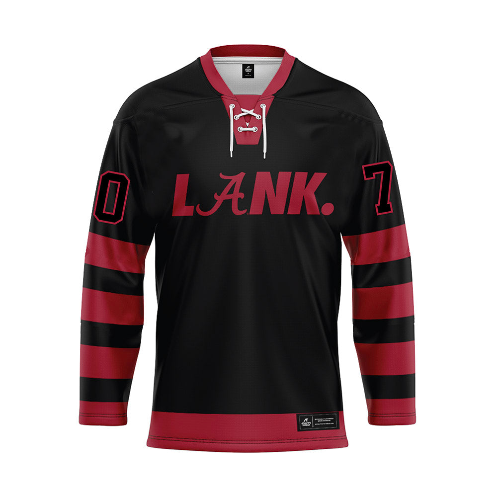 Alabama - NCAA Football : William Sanders - Black Hockey Jersey