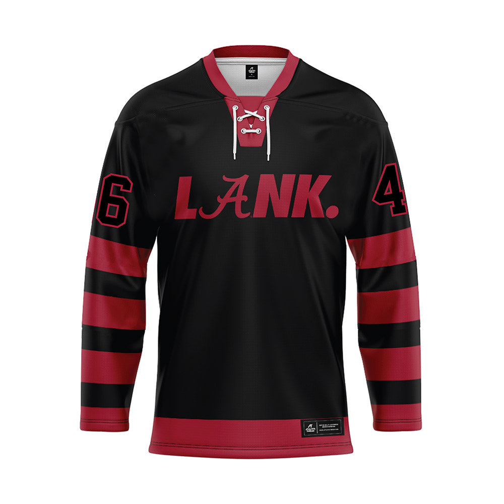 Alabama - NCAA Football : Chase Davis - Black Hockey Jersey