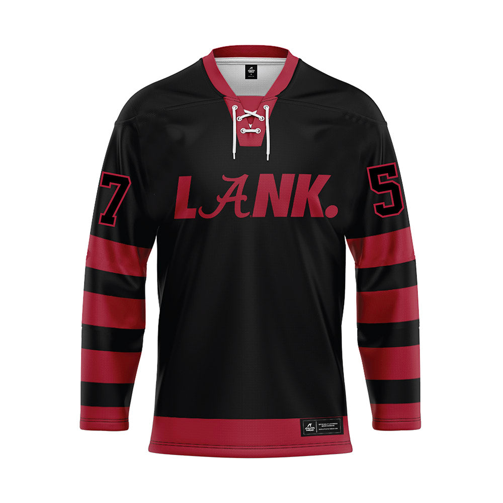 Alabama - NCAA Football : Jackson Lloyd - Black Hockey Jersey-0