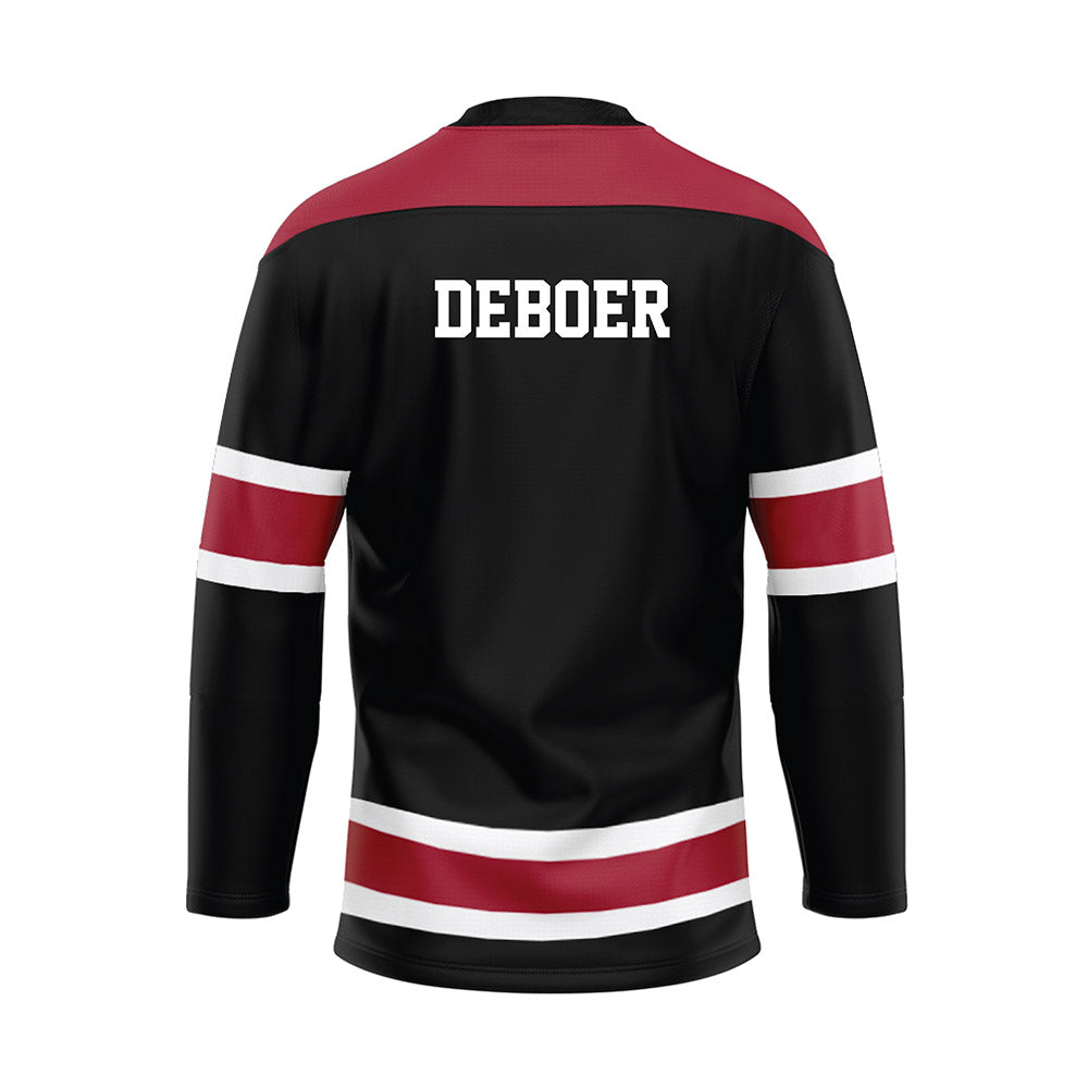 Alabama - NCAA Football : Kalen DeBoer - Black Hockey Jersey