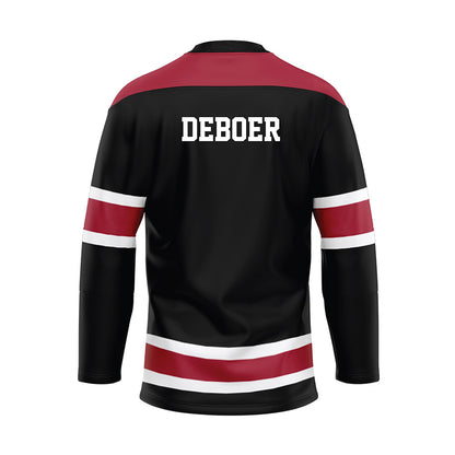 Alabama - NCAA Football : Kalen DeBoer - Black Hockey Jersey