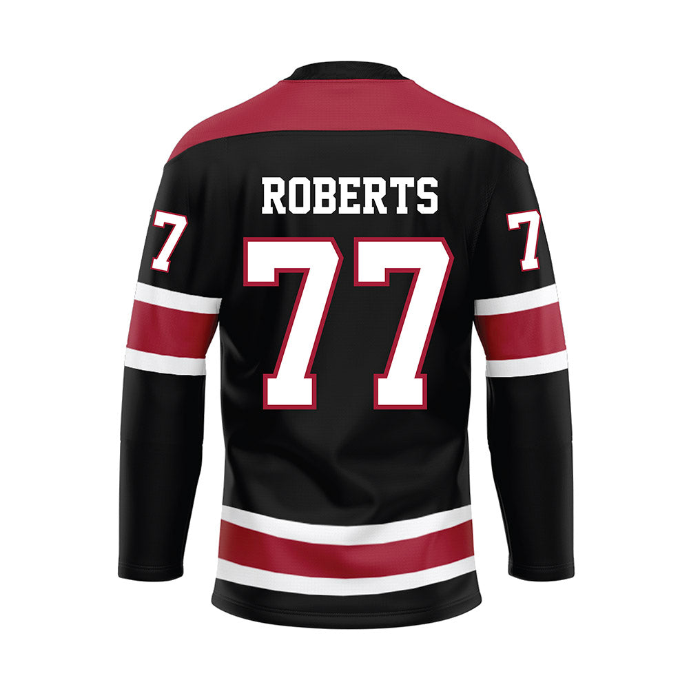 Alabama - NCAA Football : Jaeden Roberts - Black Hockey Jersey