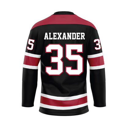 Alabama - NCAA Football : Jeremiah Alexander - Black Hockey Jersey