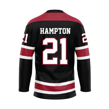 Alabama - NCAA Football : Bubba Hampton - Black Hockey Jersey