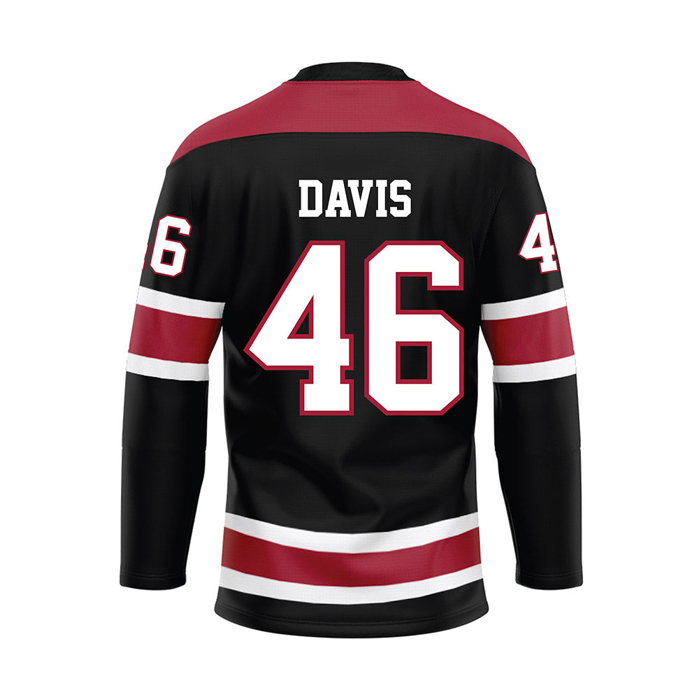 Alabama - NCAA Football : Chase Davis - Black Hockey Jersey