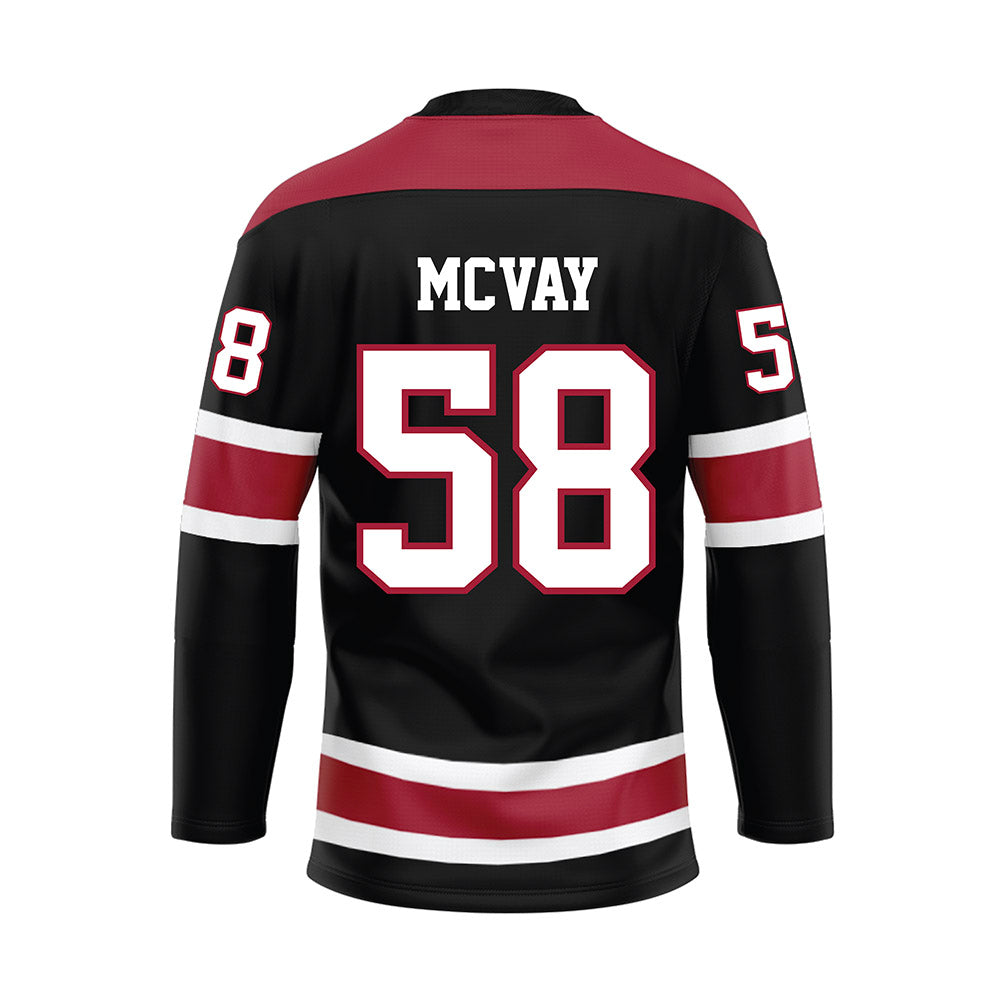 Alabama - NCAA Football : Miles McVay - Black Hockey Jersey