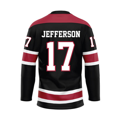 Alabama - NCAA Football : Amari Jefferson - Black Hockey Jersey