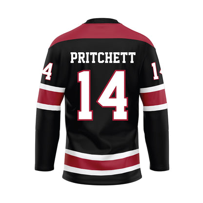 Alabama - NCAA Football : Marshall Pritchett - Black Hockey Jersey-1