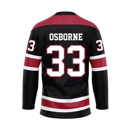 Alabama - NCAA Football : Hunter Osborne - Black Hockey Jersey