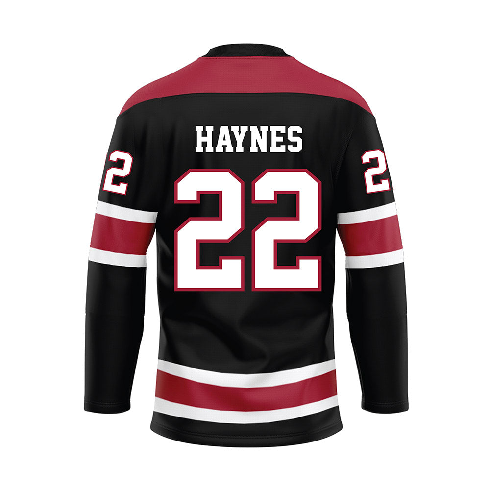 Alabama - NCAA Football : Justice Haynes - Black Hockey Jersey