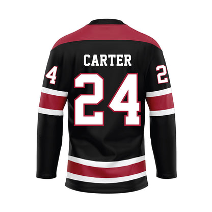 Alabama - NCAA Football : Noah Carter - Black Hockey Jersey