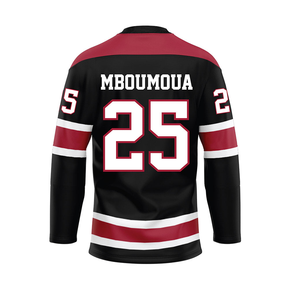 Alabama - NCAA Football : Steve Mboumoua - Black Hockey Jersey-1
