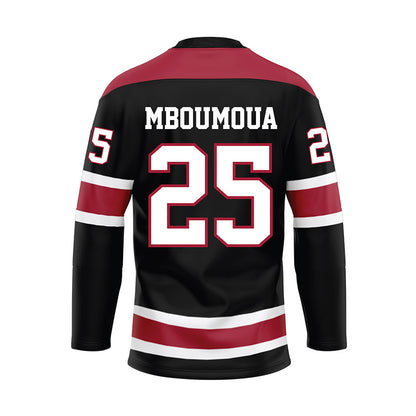 Alabama - NCAA Football : Steve Mboumoua - Black Hockey Jersey-1