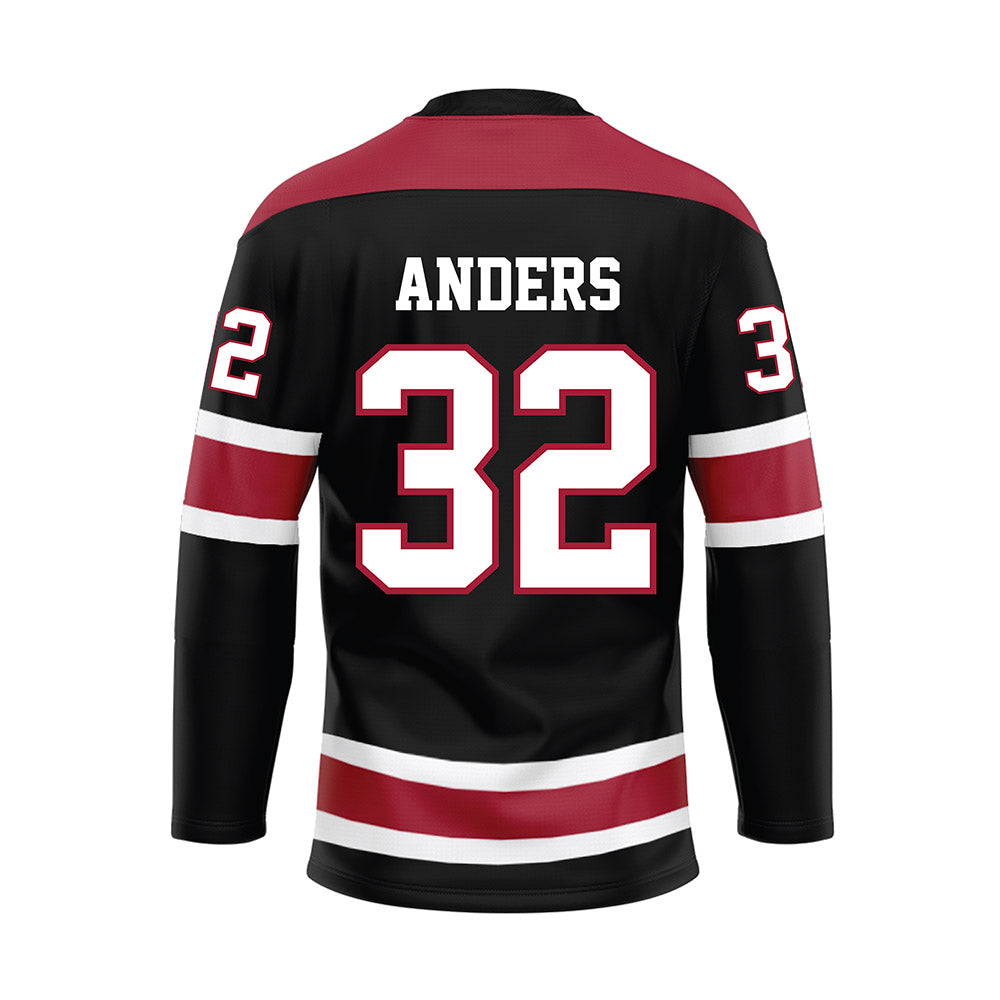 Alabama - NCAA Football : Eryk Anders - Black Hockey Jersey-1