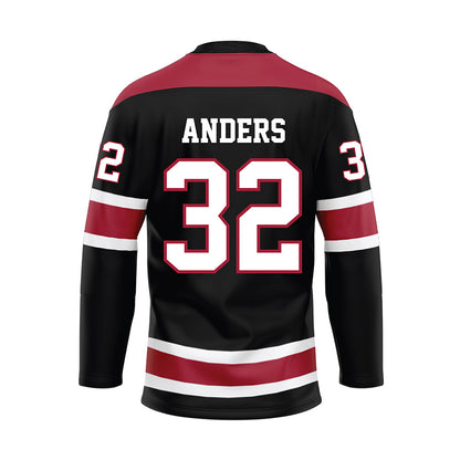 Alabama - NCAA Football : Eryk Anders - Black Hockey Jersey-1