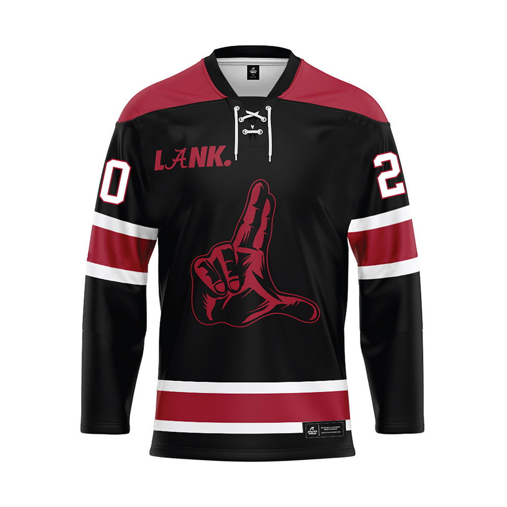 Alabama - NCAA Football : Daniel Hill - Black Hockey Jersey