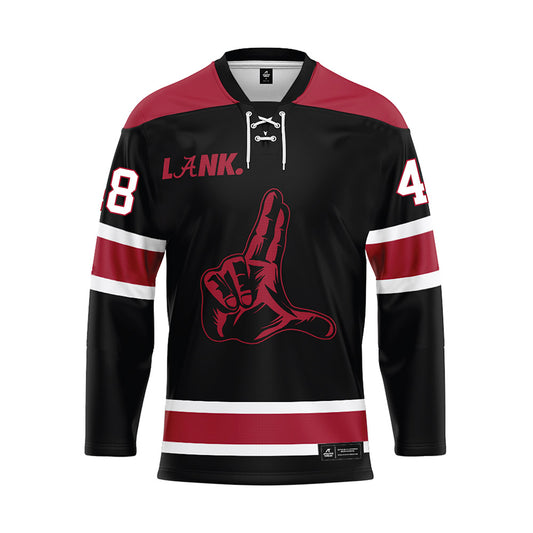 Alabama - NCAA Football : Jayden Hobson - Black Hockey Jersey-0