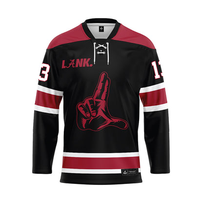 Alabama - NCAA Football : Malachi Moore - Black Hockey Jersey