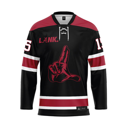 Alabama - NCAA Football : Ty Simpson - Black Hockey Jersey