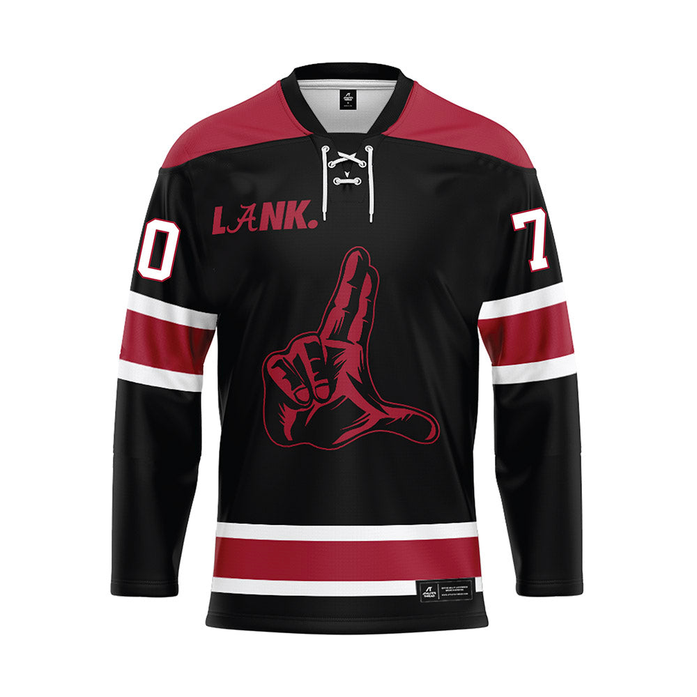 Alabama - NCAA Football : William Sanders - Black Hockey Jersey