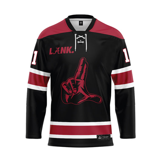 Alabama - NCAA Football : Ian Jackson - Black Hockey Jersey-0