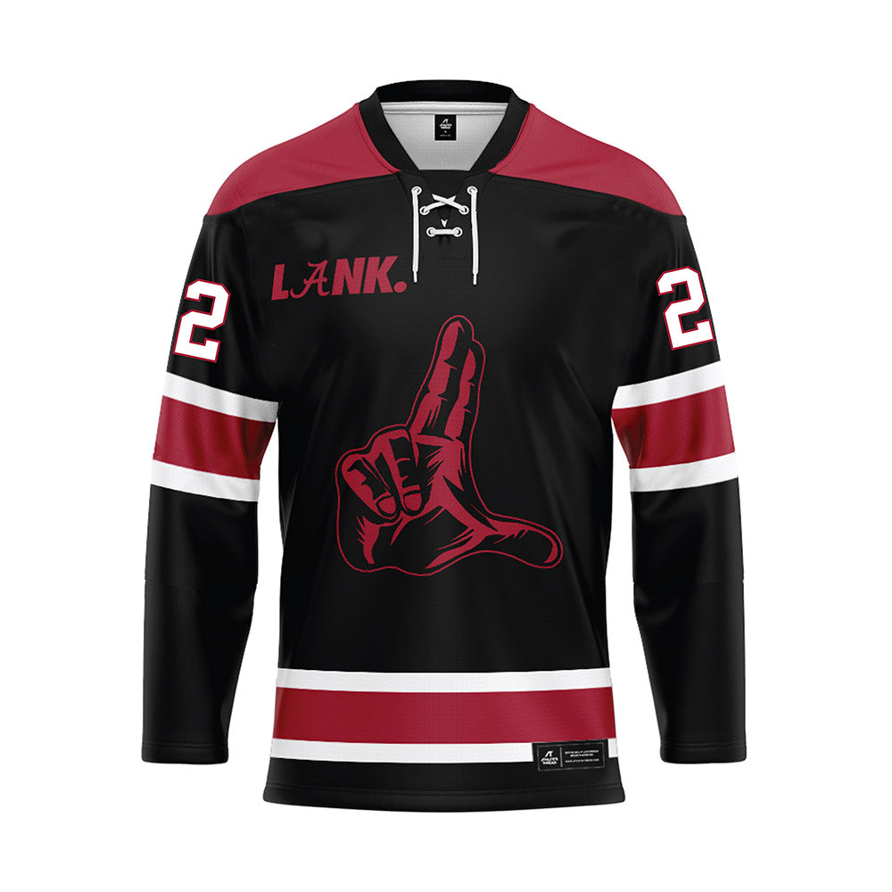 Alabama - NCAA Football : Justice Haynes - Black Hockey Jersey