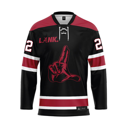 Alabama - NCAA Football : Justice Haynes - Black Hockey Jersey