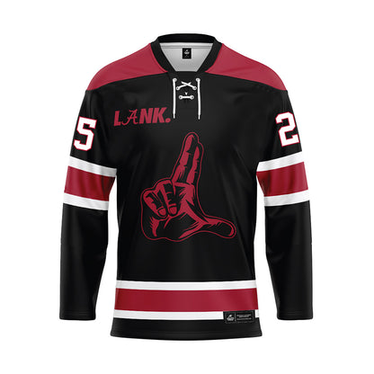 Alabama - NCAA Football : Steve Mboumoua - Black Hockey Jersey-0