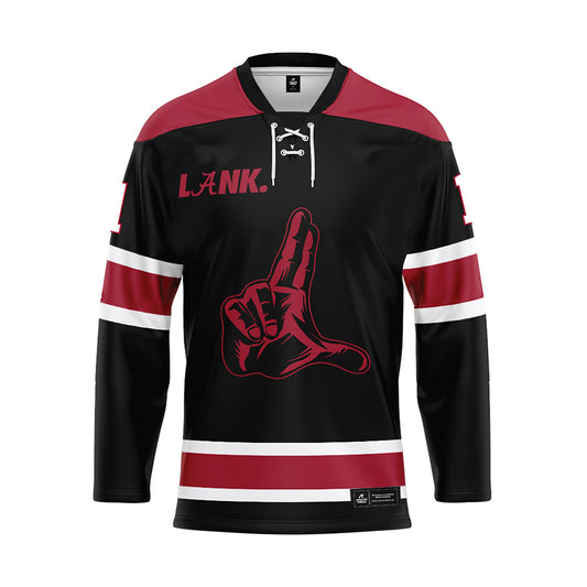 Alabama - NCAA Football : Kendrick Law - Black Hockey Jersey