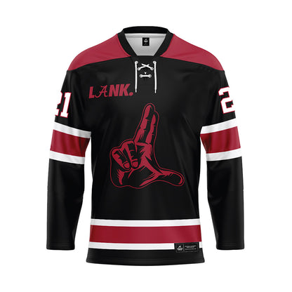 Alabama - NCAA Football : Bubba Hampton - Black Hockey Jersey