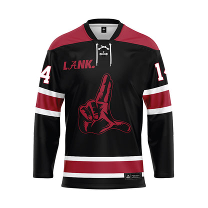 Alabama - NCAA Football : Marshall Pritchett - Black Hockey Jersey-0