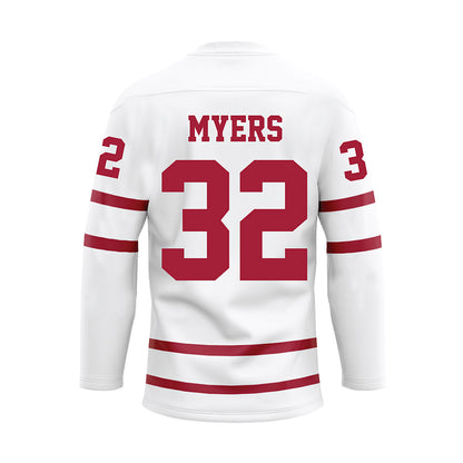 Alabama - NCAA Baseball : Braylon Myers - White Hockey Jersey