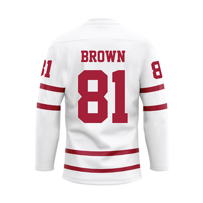 Alabama - Football Alumni : Keith Brown - White Hockey Jersey