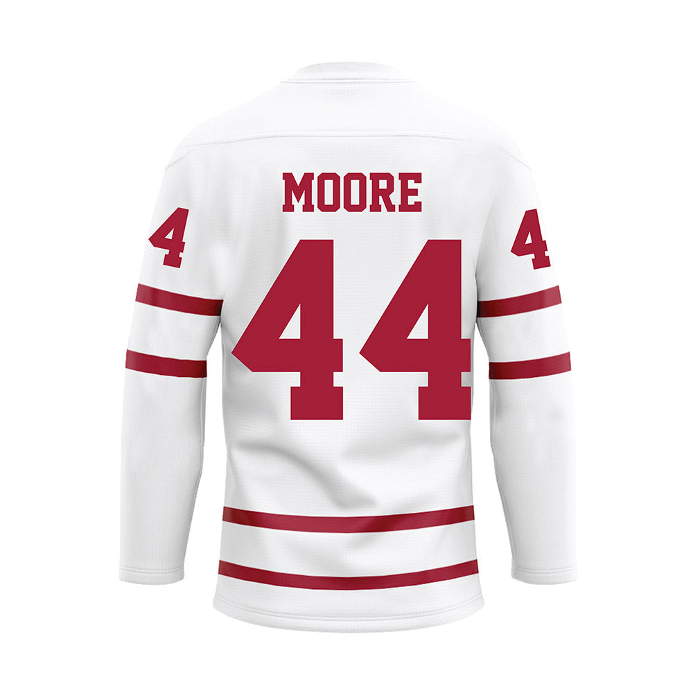 Alabama - Football Alumni : Eric Moore - White Hockey Jersey