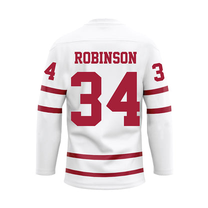 Alabama - NCAA Football : Que Robinson - White Hockey Jersey