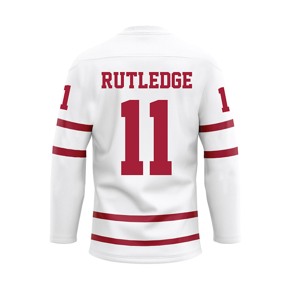 Alabama - Football Alumni : Jeff Rutledge - White Hockey Jersey