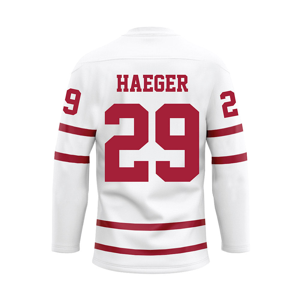 Alabama - NCAA Baseball : Evan Haeger - White Hockey Jersey