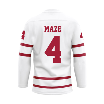 Alabama - Football Alumni : Marquis Maze - White Hockey Jersey