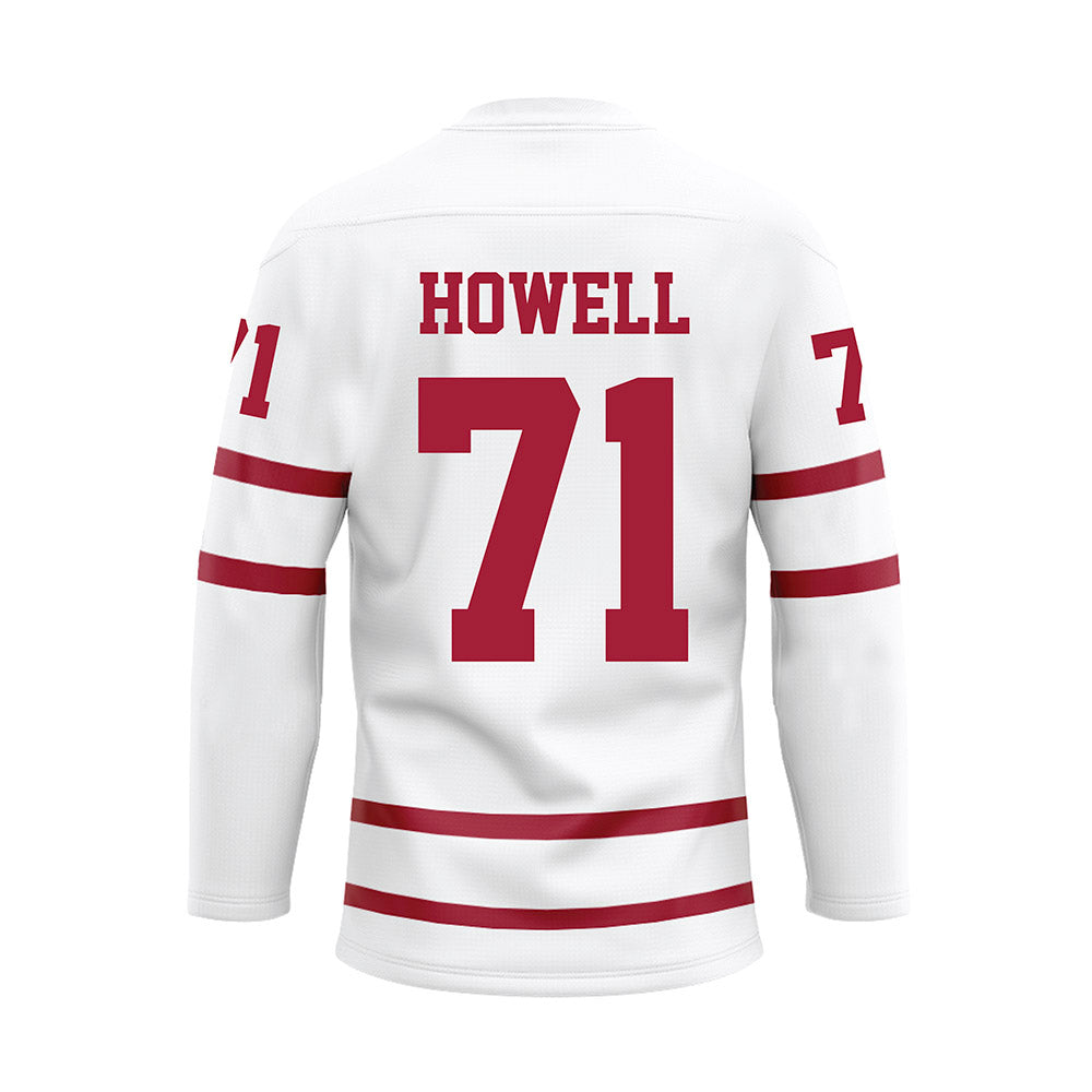 Alabama - NCAA Football : Jackson Howell - White Hockey Jersey