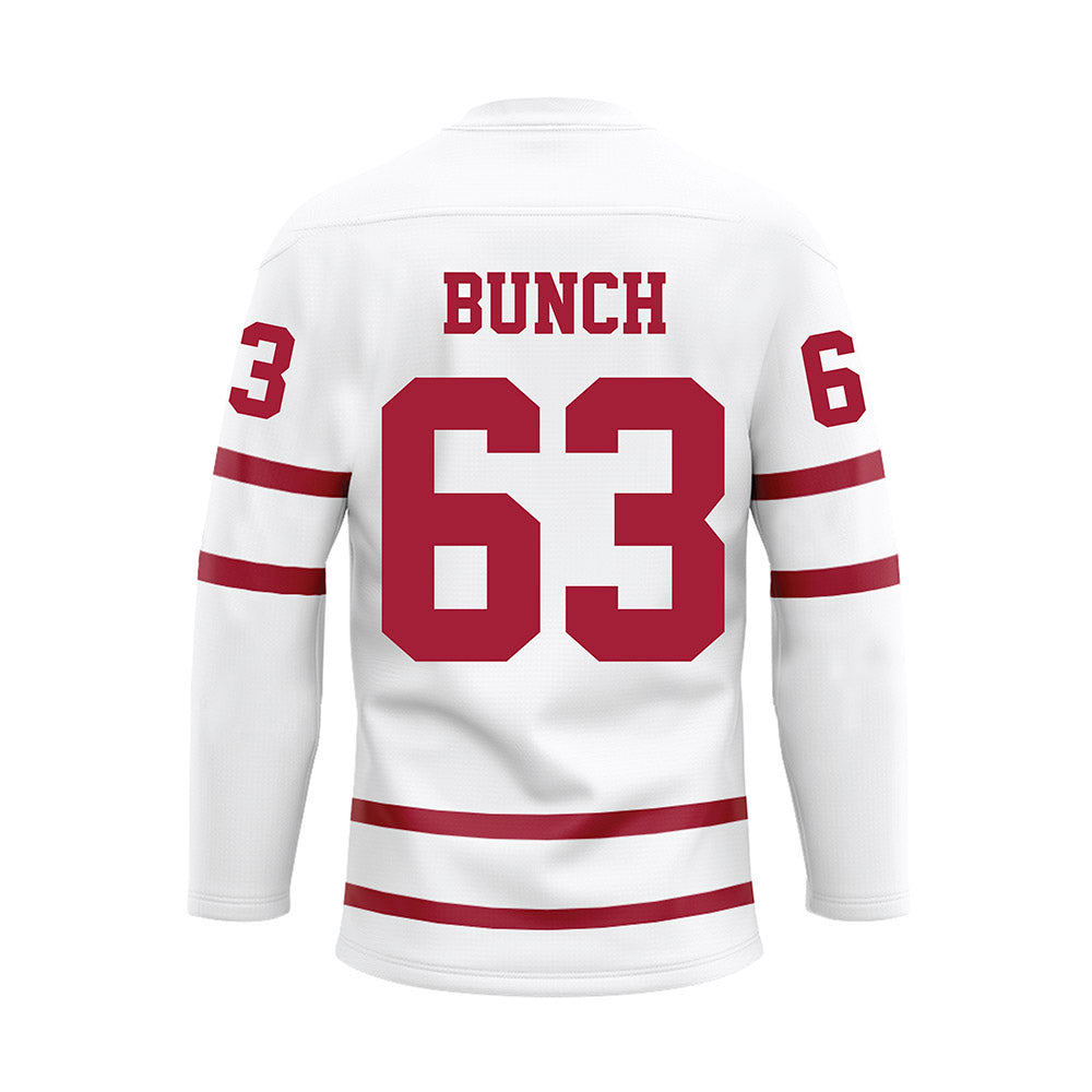 Alabama - Football Alumni : Jim Bunch - White Hockey Jersey