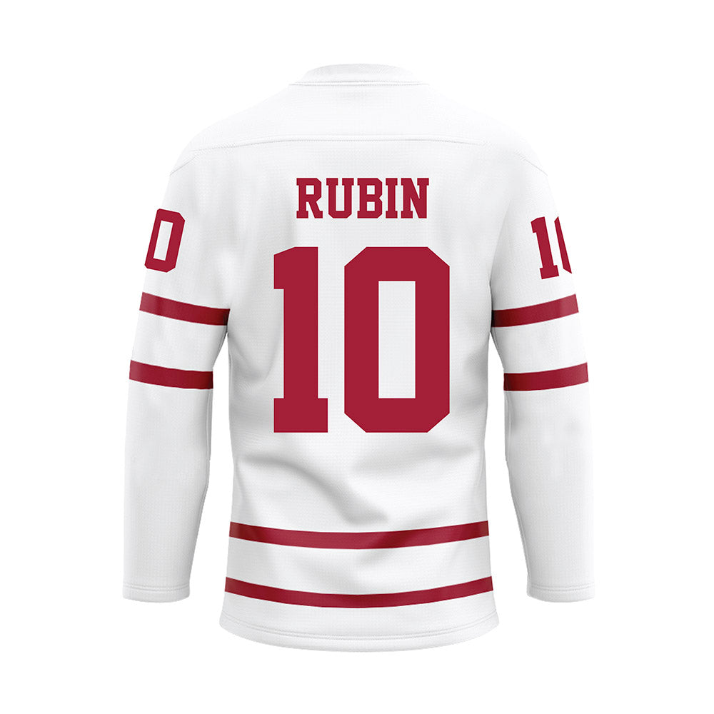 Alabama - NCAA Baseball : Joey Rubin - White Hockey Jersey