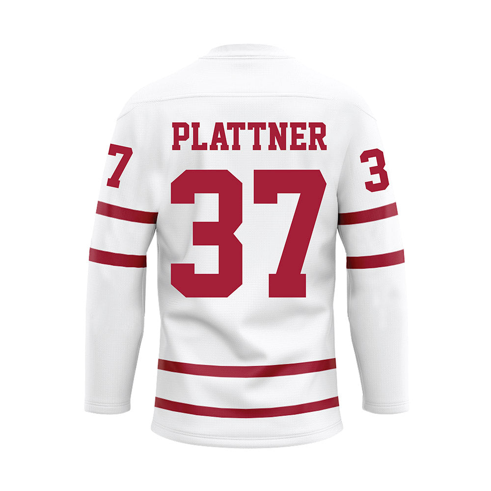 Alabama - NCAA Baseball : Will Plattner - White Hockey Jersey